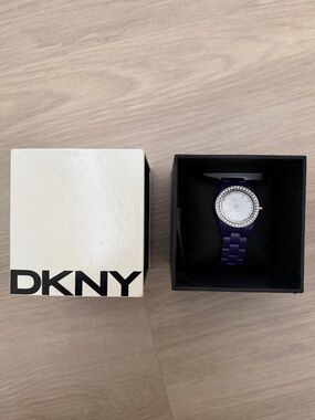 DKNY Purple Watch with Crystal Bezel